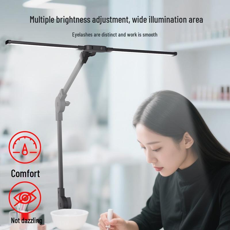 Foldable LED Eye-Protection Desk Lamp with Clip for Reading and Computer Use