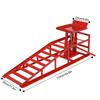 Garage Car Lift 2Pcs Metal Hydraulic Auto Repair Ramps 5 Ton Capacity 98 to 15 Inches Height Control Tire Replacement Tool