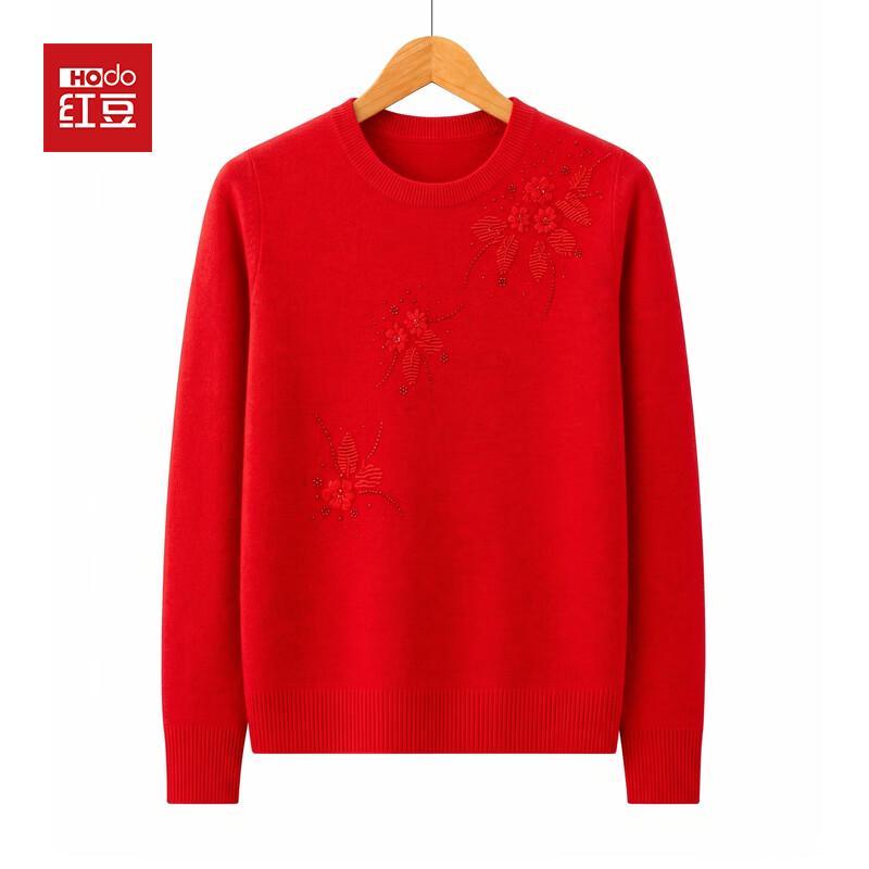Hodo Women's Floral Embroidered Pullover Sweater