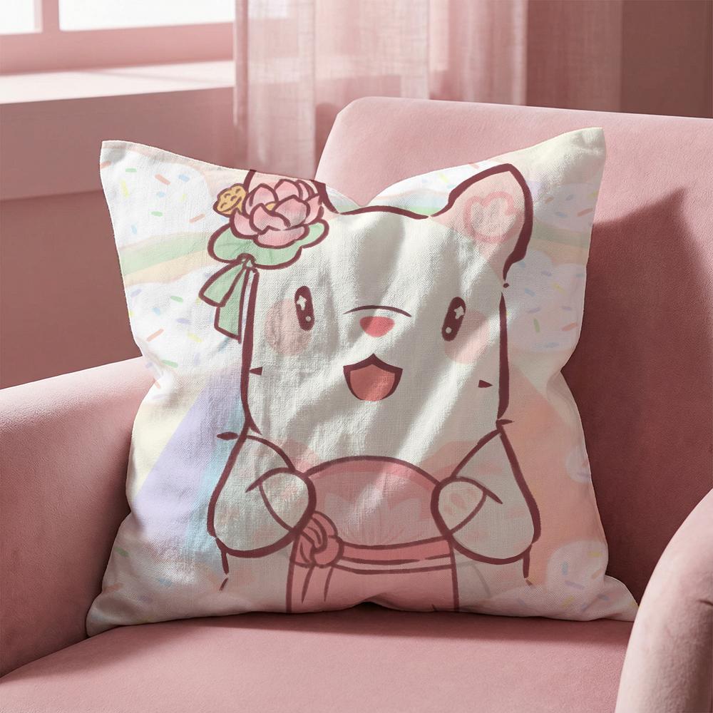 Cats & Soup Cushion Cover Multi-Scene Pillow Cover for Home & Car - Reversible, Soft & Durable for Daily Use