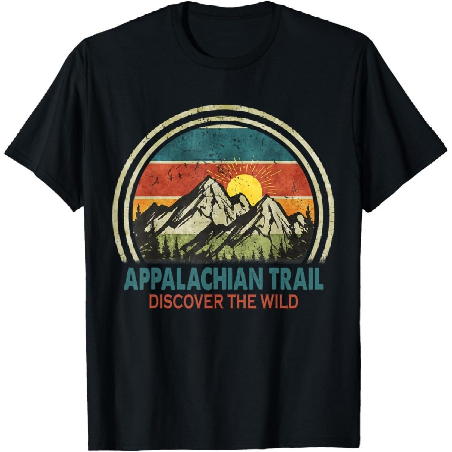 Retro Appalachian Mountains range Vintage Souvenir Hiking T-Shirt S