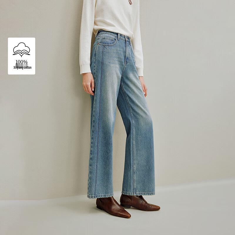 

Женские джинсы Inman из 100% хлопка с бахромой прямого кроя 28