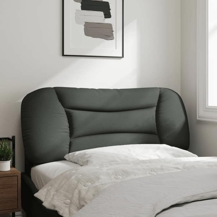 VidaXL Headboard Cushion, Reading Pillow with Zipper, Reading Cushion for Bed Bedroom, Grey 374550