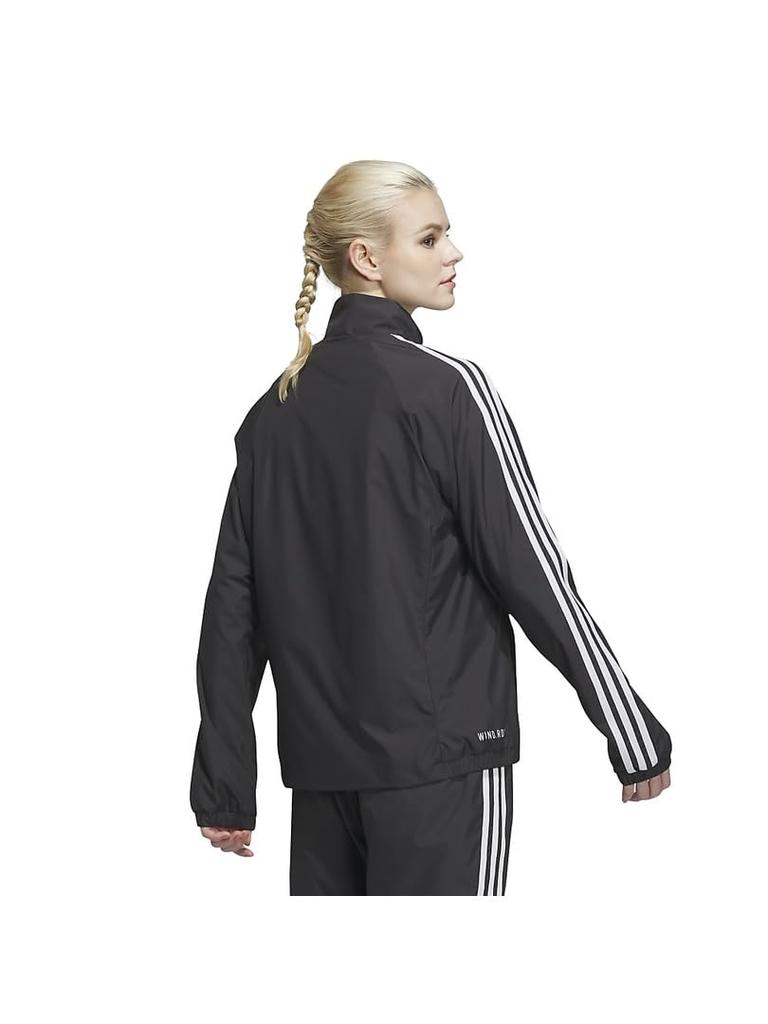 Adidas IEH75 Jersey Regular Fit Windbreaker Size Men's 3-Stripes Top, Jacket, Black/White (IK9860), J/M