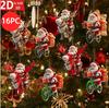 10/20/30PCS/SET 2D Christmas Tree Hanging Ornament Navidad Party Supplies 2025 New Year Gift Festival Pendant  Xmas Decoration