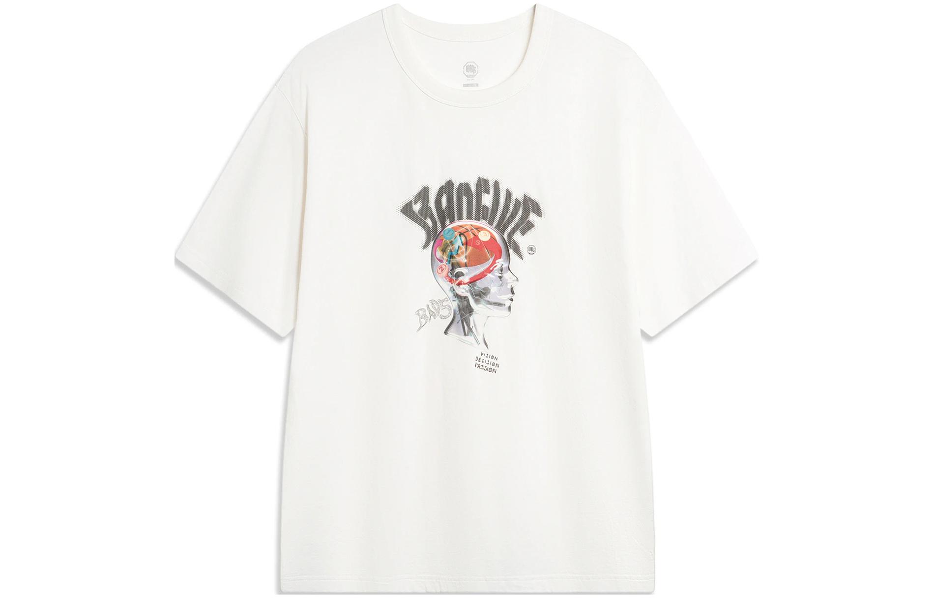 Li Ning BADFIVE T Shirt Men s Ivory AHSU431-2 L