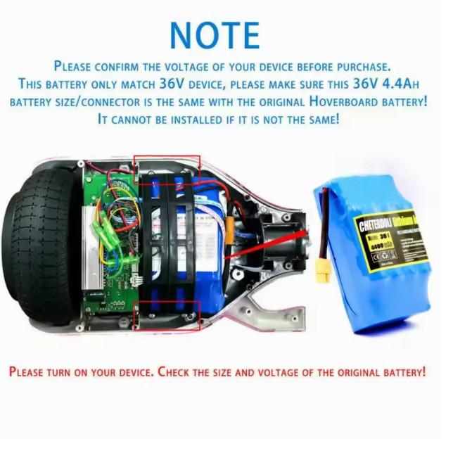 36V 4.4Ah Rechargeable Scooter Battery for Electric Twist Car