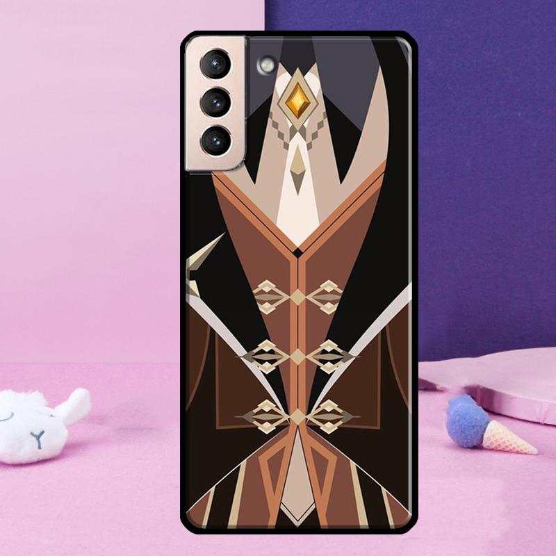 Zhongli Genshin Impact Phone Case For Samsung Galaxy S24 Ultra S25 Ultra S9 S10 S20 S21 S22 Plus S23 S24 FE Cover