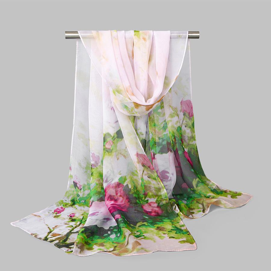 Summer Fashion Chiffon Sunscreen Scarf High-End Beach Towel Women's Decoration Scarf Shawl