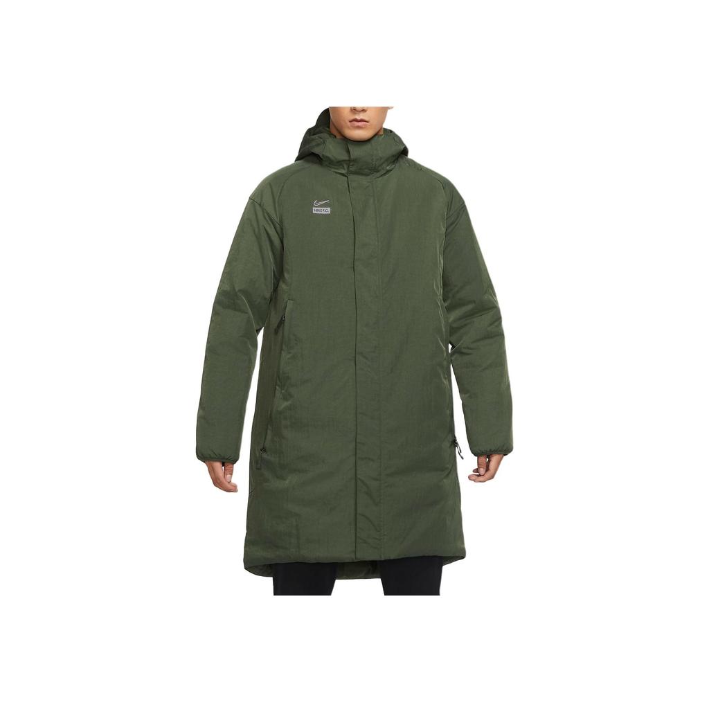 Nike Mid-Length Sports Warm Hooded Jacket Men Outerwear Green DJ0992-335