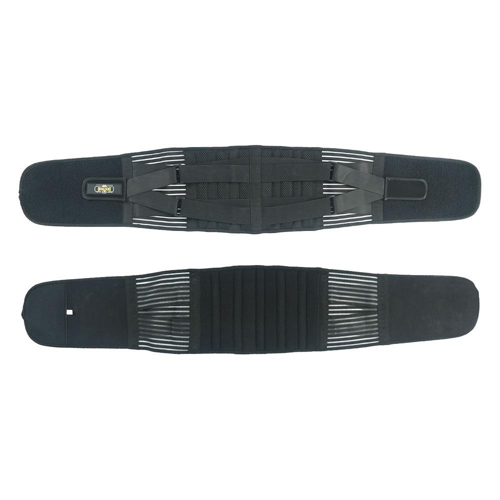 

Новая спортивная поддержка и защита талии с регулируемыми эластичными двойными ремнями, сетчатый дышащий пояс для фитнеса XL чёрный