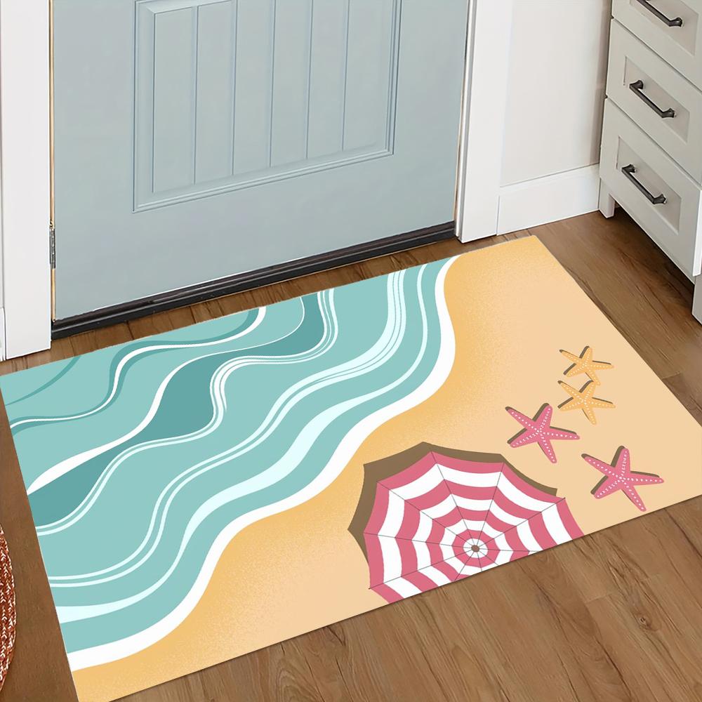 Zomer Surfplank Palmboom Deurmat Antislip Waterabsorberend Entree Vloermat Strandstijl Voordeur Decoratie Kleed Kamer Decoratie 30x50cm