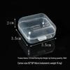 Boîte de rangement carrée en plastique transparent avec couvercle pour petites pièces, perles et bijoux.