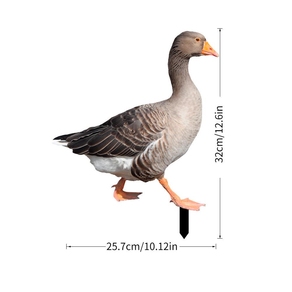 YKLU069-256 3D Rooster, Hen, Duck & Pig Outdoor Garden Decoration Plug