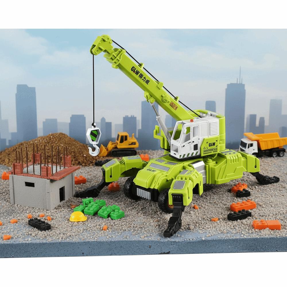 Zinc Zinc Alloy Material Transformable Engineering Vehicle Toys  Children Toy Gifts