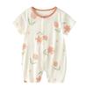 Infant Summer Short-Sleeve Modal Bodysuit - Lightweight Newborn & Toddler Pajamas Romper