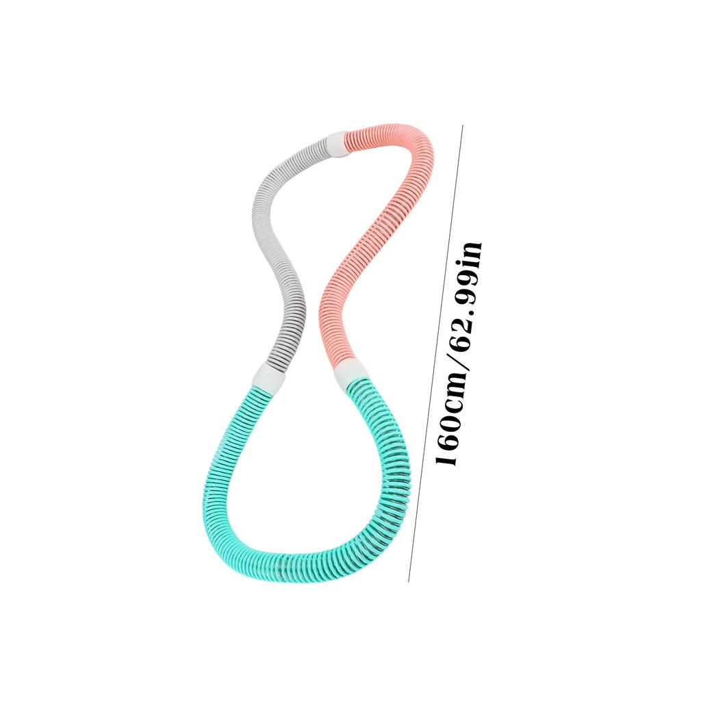 Weighted Foldable Spring  Hoop Abdominal Workout Circle Gentle Pressure Fit Full Body Toning with Tape Measure for Adults Pi