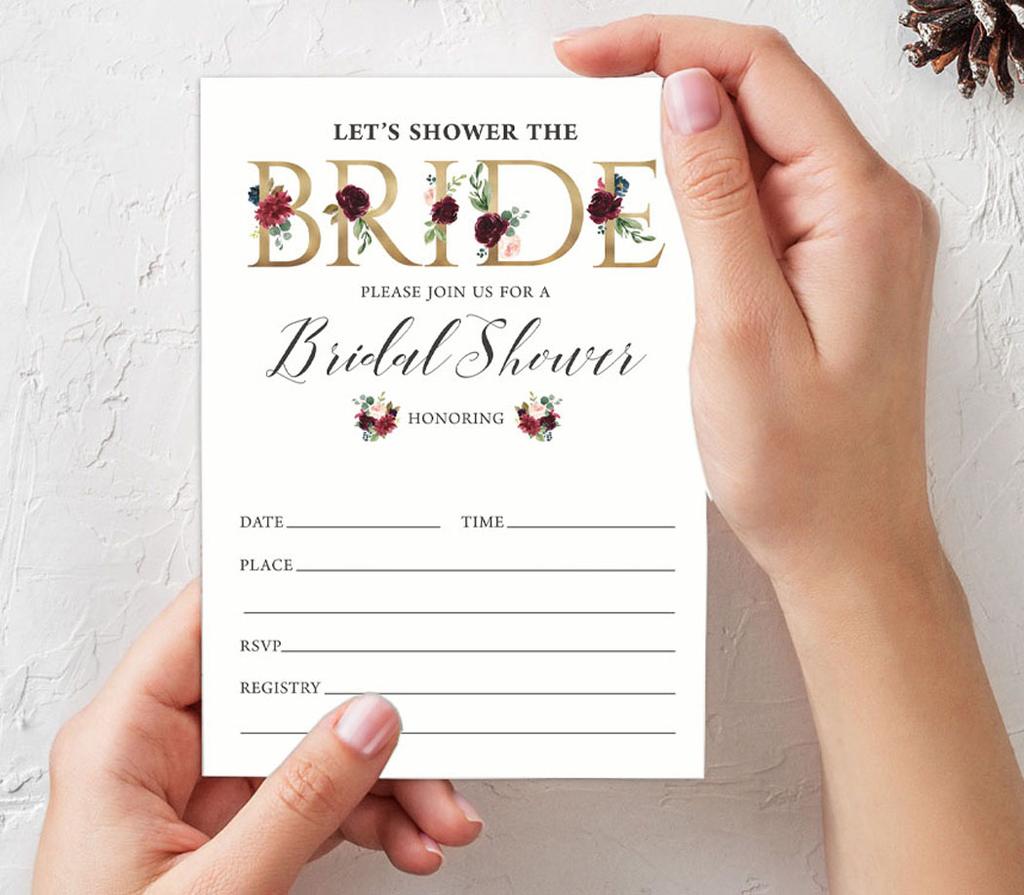 Inkdotpot 30 Bridal Shower InvitationsA  FloralA  Wedding Fill-In Style Invites Blank