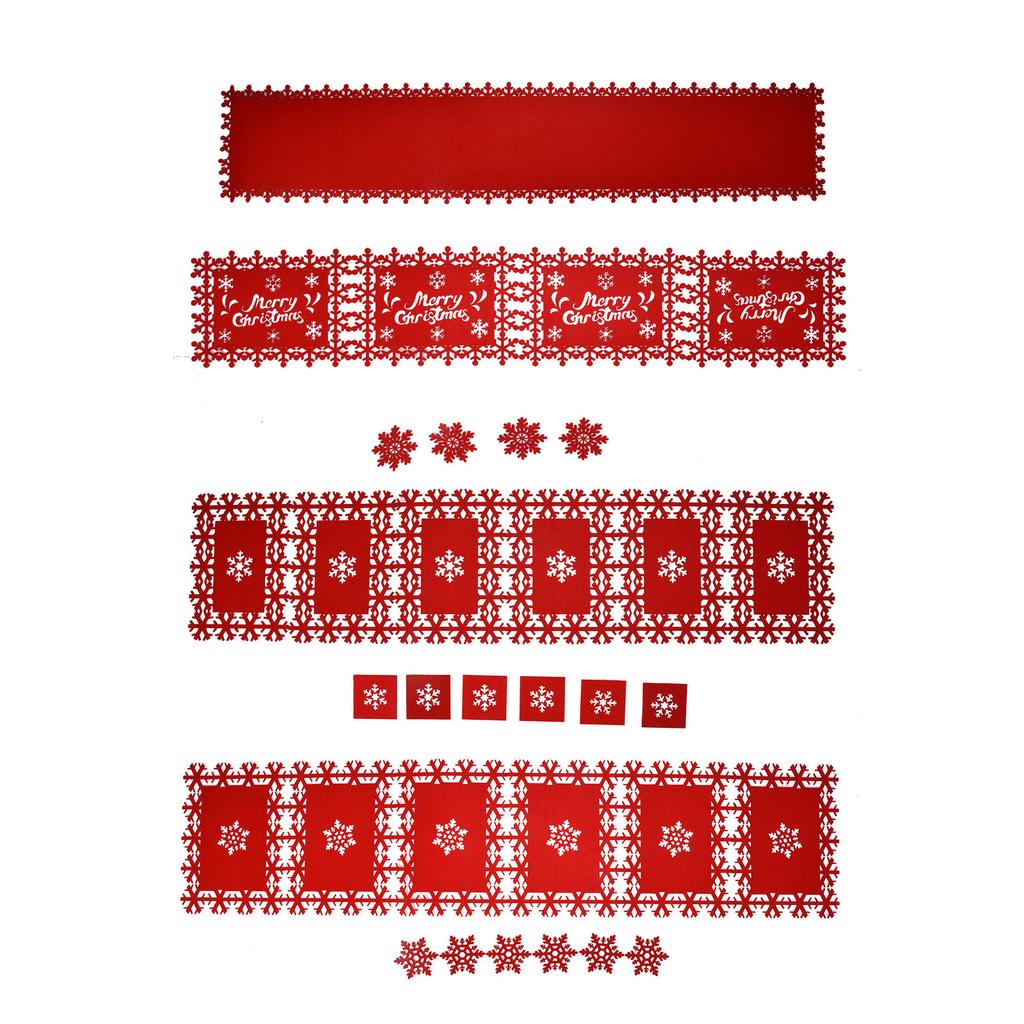 Christmas Table Runner Placemat Heat Protection Water Absorption Felt Table Runner Placemat