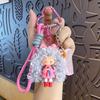 Creative Cartoon Wavy Hair Girl Keychain - Cute Phone Lanyard & Bag Charm Gift