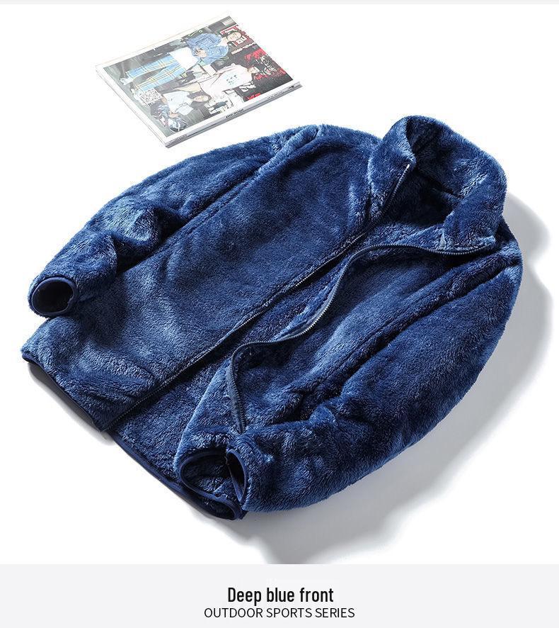Men's/Women's Double-Sided Fleece Windbreaker: Thickened Jacket for Spring, Autumn, and Winter