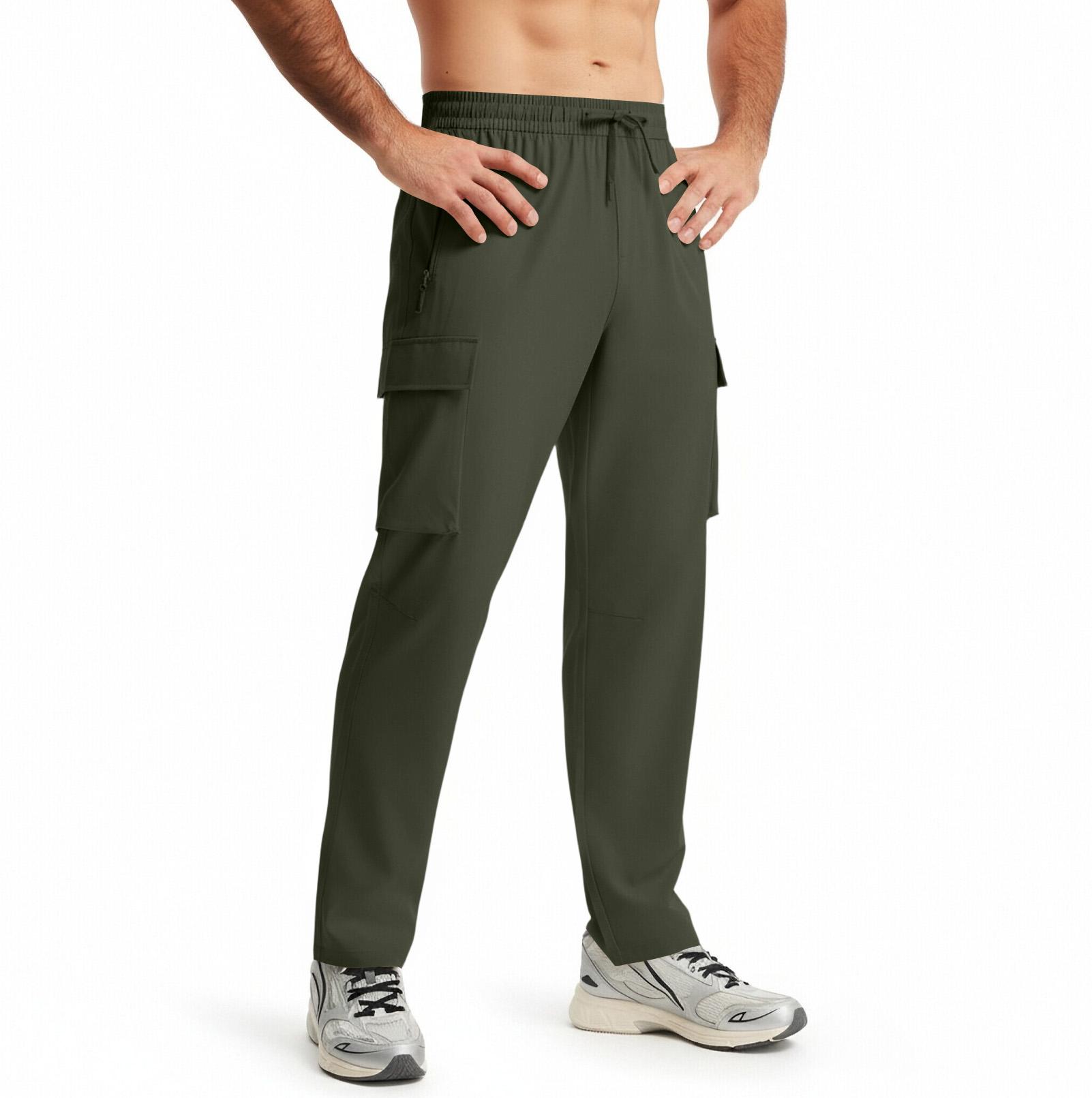 

Men s Casual Multi-Pocket Pants L армия зеленый