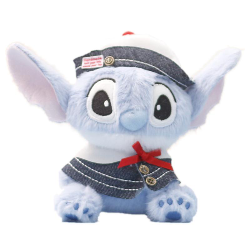 Stitch Plush Toy Keychain With Scarf And Trench Coat Design For Kids And Collectors