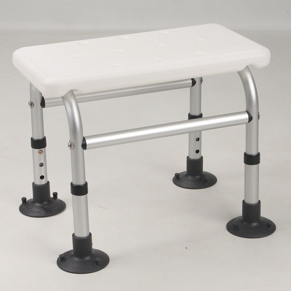 Non Slip Feet Shower Chair Aluminum Alloy Bath Seat Practical Shower Stool Indoor Shower Bathroom