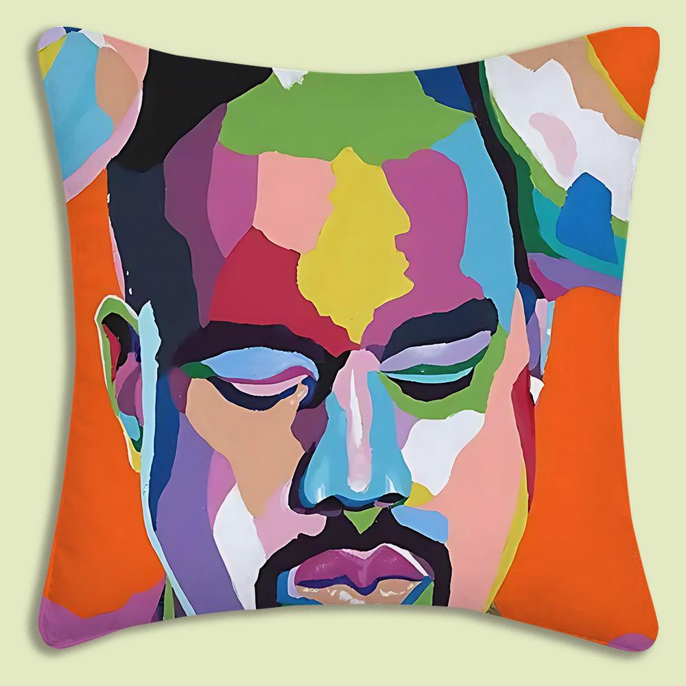 Funny Kanye West Meme Pillow Covers Cartoon Sofa Decorative Home Double-Sided Printing Short Plush Cute Cushion Cover
