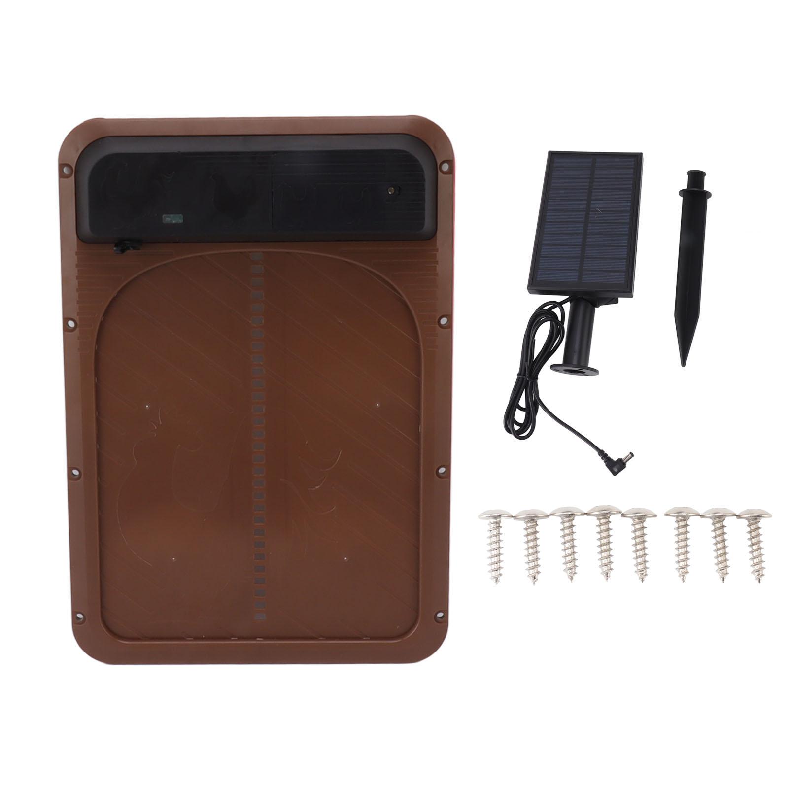 

Automatic Chicken Coop Door Solar Powered Safe Chicken Coop Door with Light Sensor for Poultry Blue коричневый