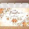 2D Flat Printed Little Pumpkin Baby Shower Background Cloth