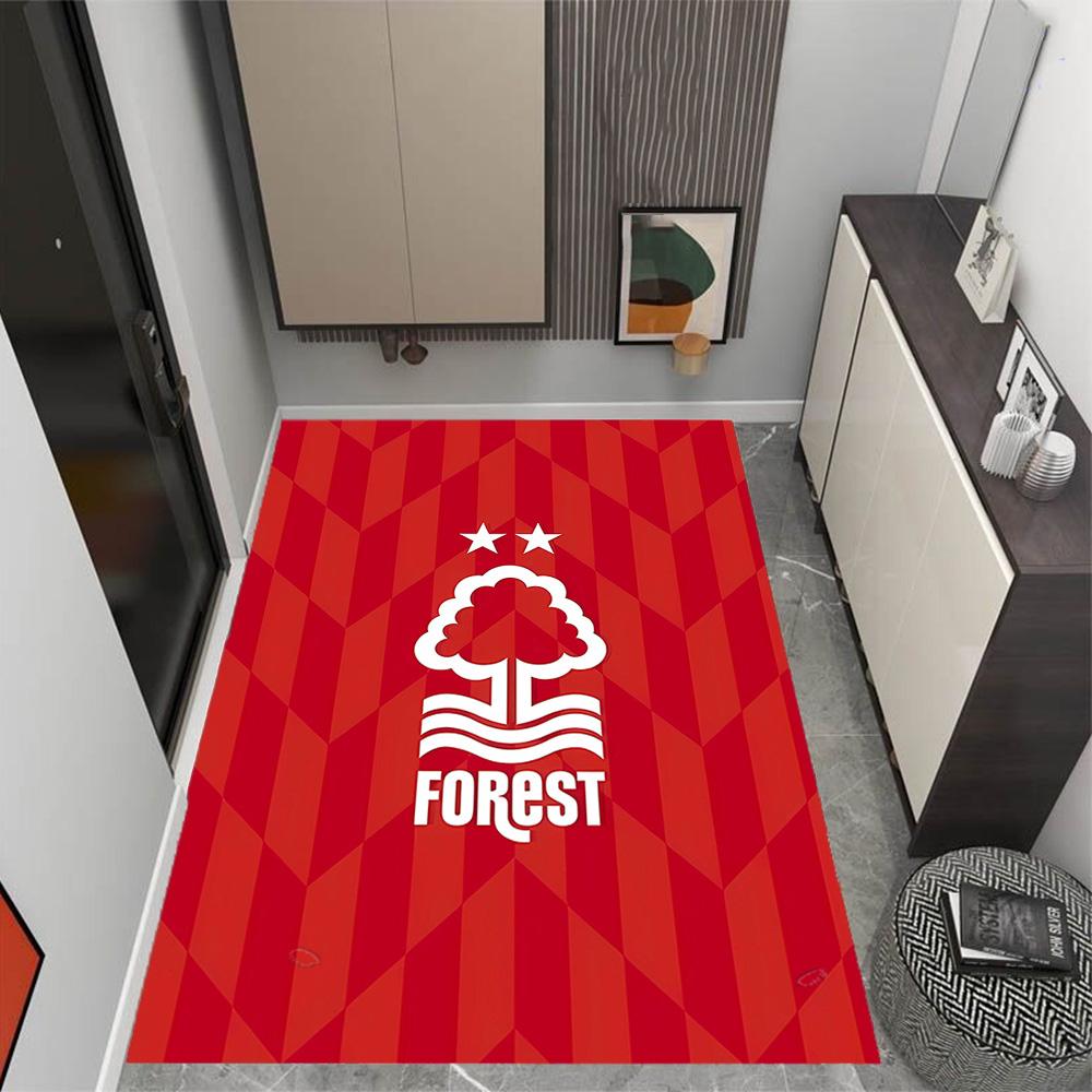 Red Tree Forest Logo Themed Anti-Slip Rugs - Polyester Home Decor, Suitable for Bedrooms, Living Rooms, Doorways, Studios, and Decorations