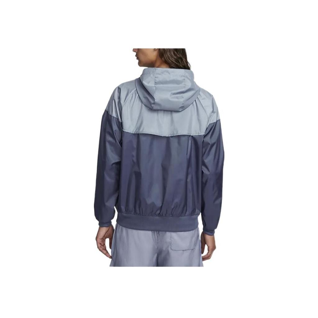 Nike Giacca a vento con zip a blocchi di colore con cappuccio da uomo Capospalla Blu DA0001-491