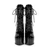 Fashion Retro Cross Strap Belt Buckle Metal Hollow-out Short Boots European American Casual Punk Style 16cm High Heels Motorcycle Boots