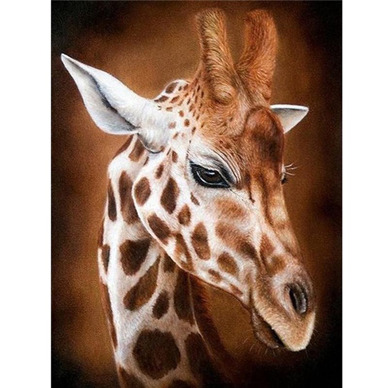 DIY 5D Diamond Painting Cross Stitch Kits Full Round Resin Rhinestone Mosaic Daimond Embroidery Animals Giraffe Home Decoration