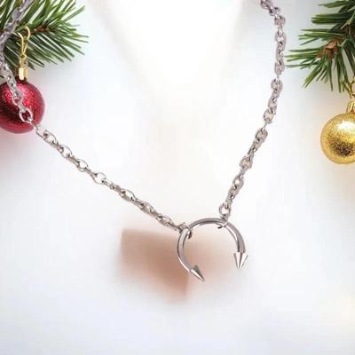 Titanium Steel Rivet Pendant Necklace; Retro Inspired Hip-hop Punk Choker; Gothic Party Unisex Y2K Jewelry.
