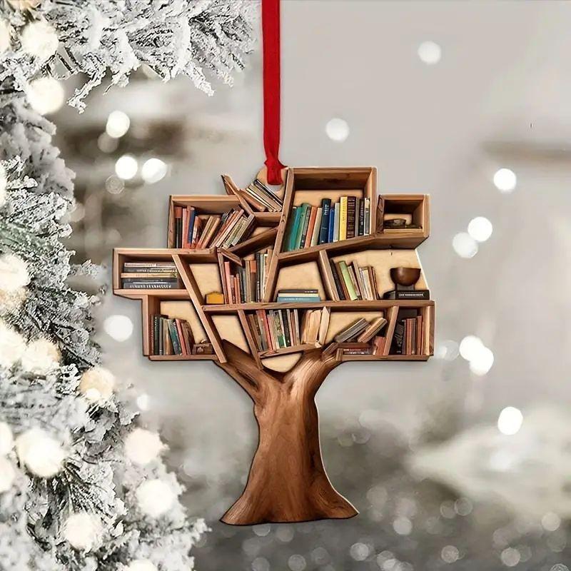 Adorable Cartoon Themed Book Lover Ornament Vintage Acrylic Car Interior Decor