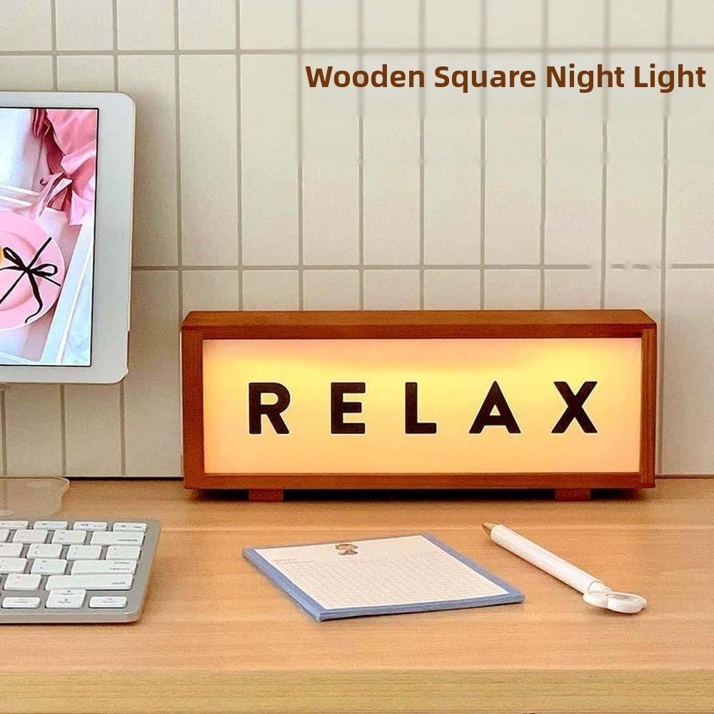 Glowing Effect Sleeping Lamp USB Desktop Ornament Lamp Toilet Wooden Acrylic Night Light  Kids Room