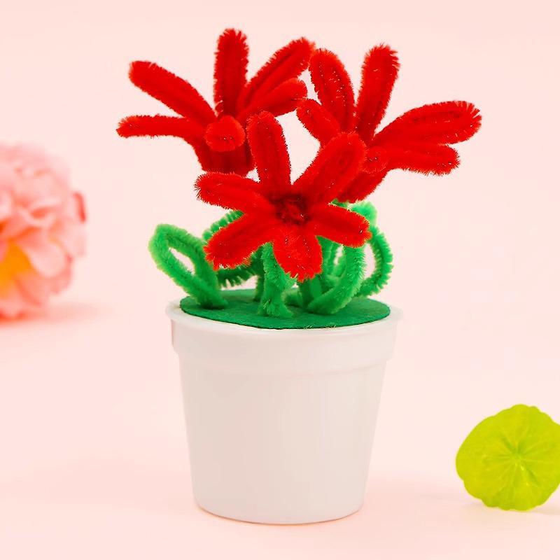 

1 набор для детского творчества, рукоделия, цветочного горшка, разноцветных стеблей синели, ершиков для труб, детских игрушек ручной работы