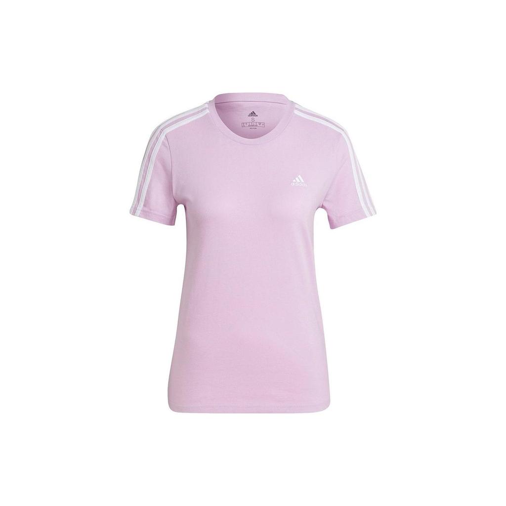 Adidas T Shirts Women's Purple Crew Neck Moderate Straight Fit GL0790