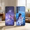 Coque de téléphone cool G-Genshin-Impact-columbina pour Samsung S26,S25,S24,S21,S22,S23,S30,Ultra,S20,FE,Lite,10,9,Housse Noire