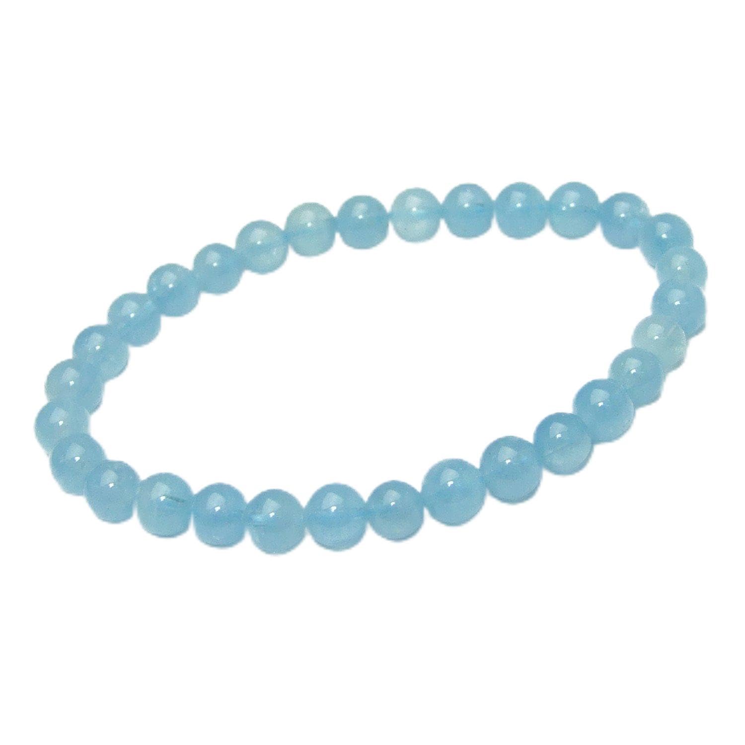 

[hinryo] g3-2150F 6mm 4A Aquamarine Bracelet, 16cm Inner Diameter, with Pouch, Authenticated, Guaranteed Genuine, Brazilian Natural Stone, Power Stone