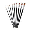 Nylon Oblique Flat Tip Brush Brush Set Wooden   Handle Brush for Students Artists