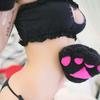 Mulanqing Sexy Open Cup Cat Maid Lingerie Set - COS Role Play Thong Costume