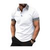 Men’s Short Sleeve Polo Shirt Classic Fit Soft Cotton Knit Top with Trim and Button Placket for Casual Wear