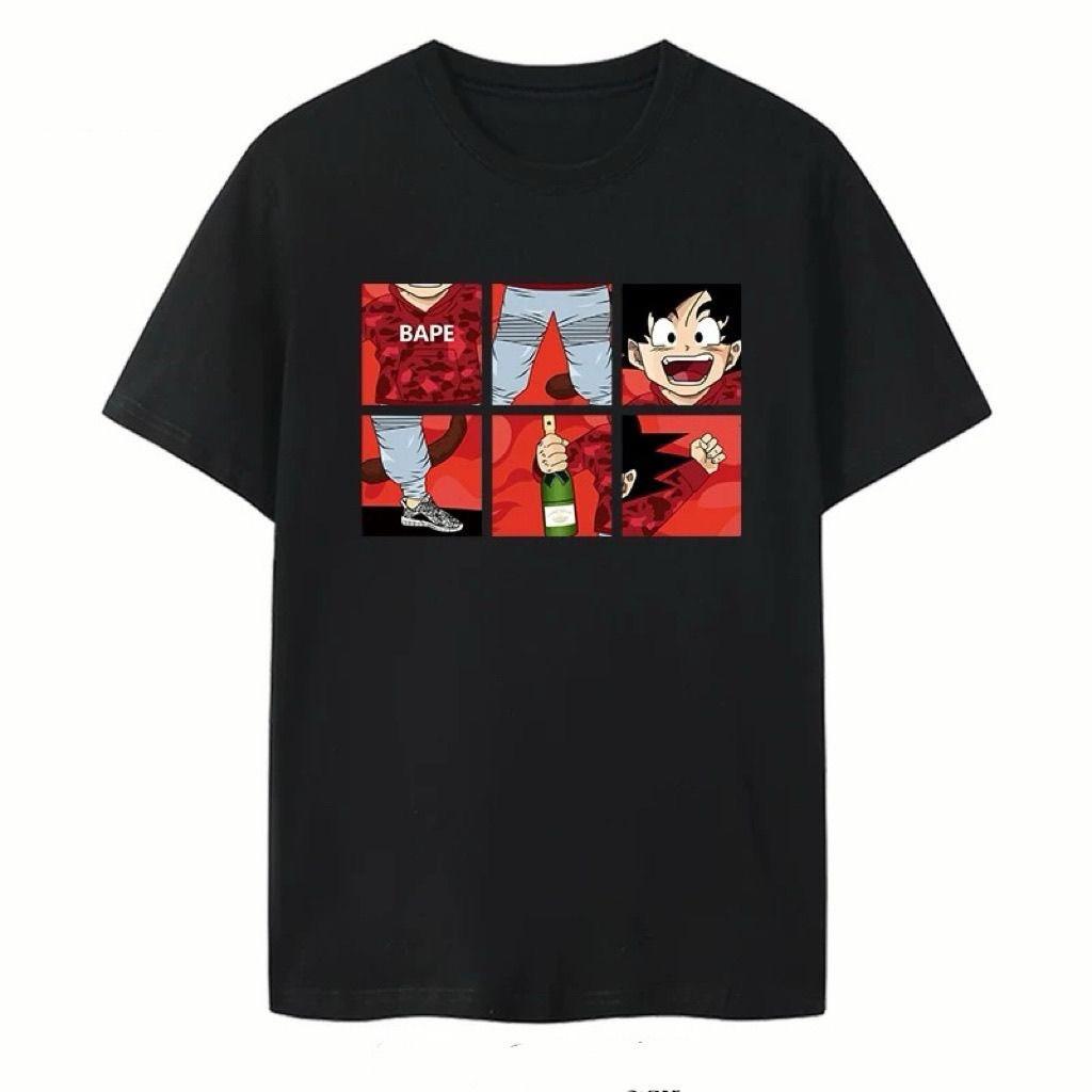 

Bandai Summer Dragon Ball Goku Print TShirt Trendy Brand Crew Neck Short Sleeve New Fashion Top for Unisex Women S