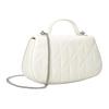 Calvin Klein Elegant Commuter Metallic Letter Diamond Crossbody Shoulder Bag Women Handbags Lily-White 4F3410G-FUP