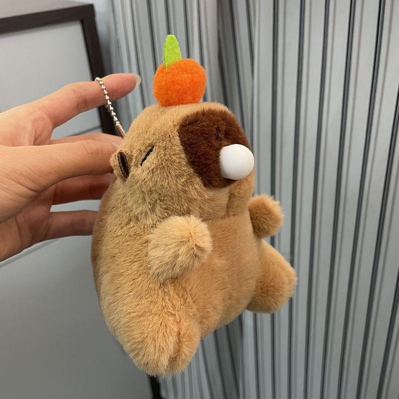 Keychain Plush Capybara Character Keyring Sparkling Children Animal Gift Doll
