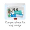 PYU Plastic Portable Double Layer Medical Storage Aid Kit Box with Family Emergency Kit Storage Box with Clear Cover with Detachable Tray and Lid