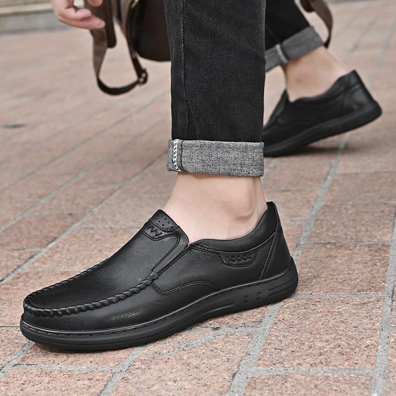 Кожаная обувь Кожаная мужская повседневная одинарная обувь Обувь ручной работы — фото 5